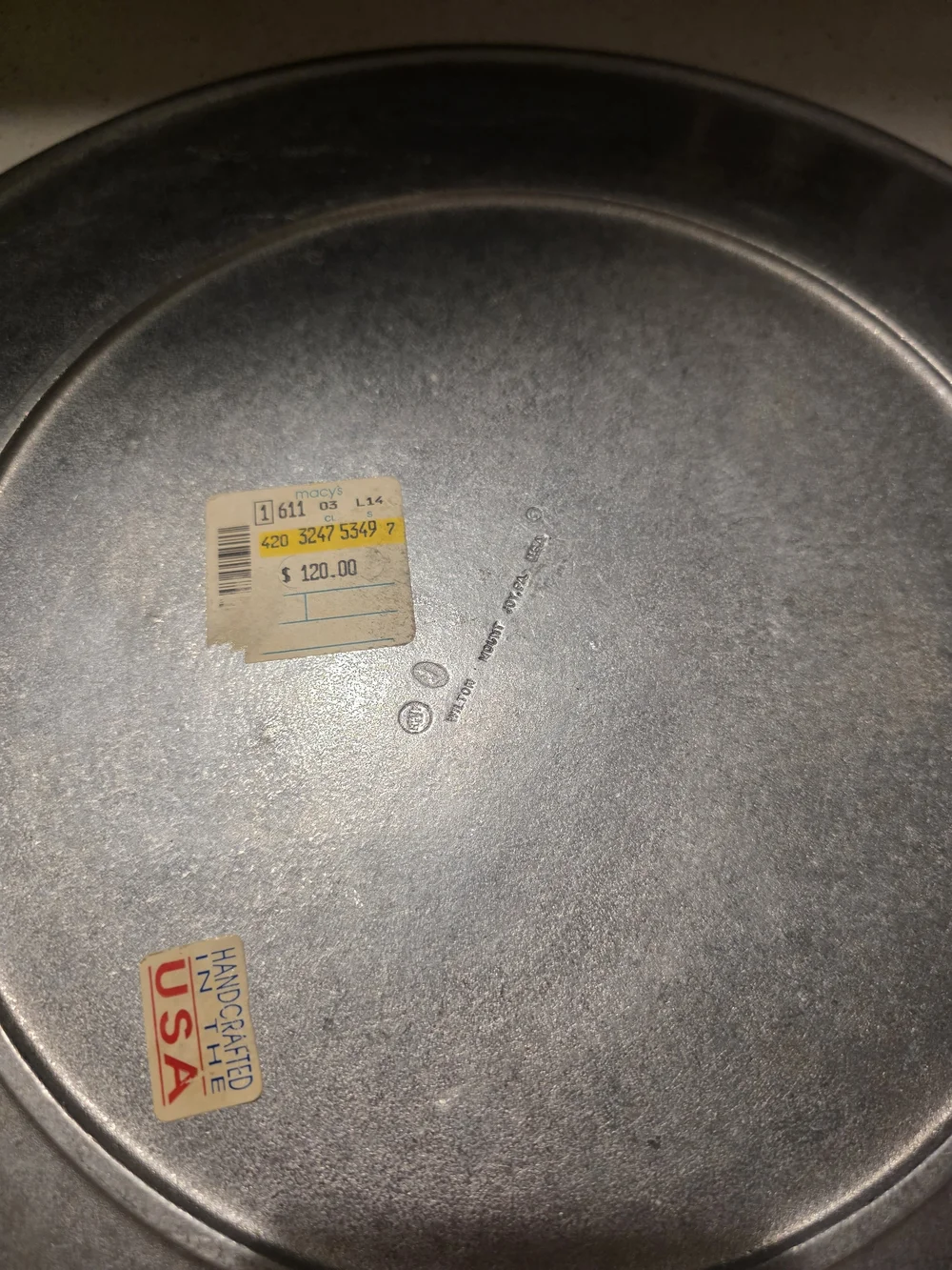 Wilton Pewter Serving Platter 18